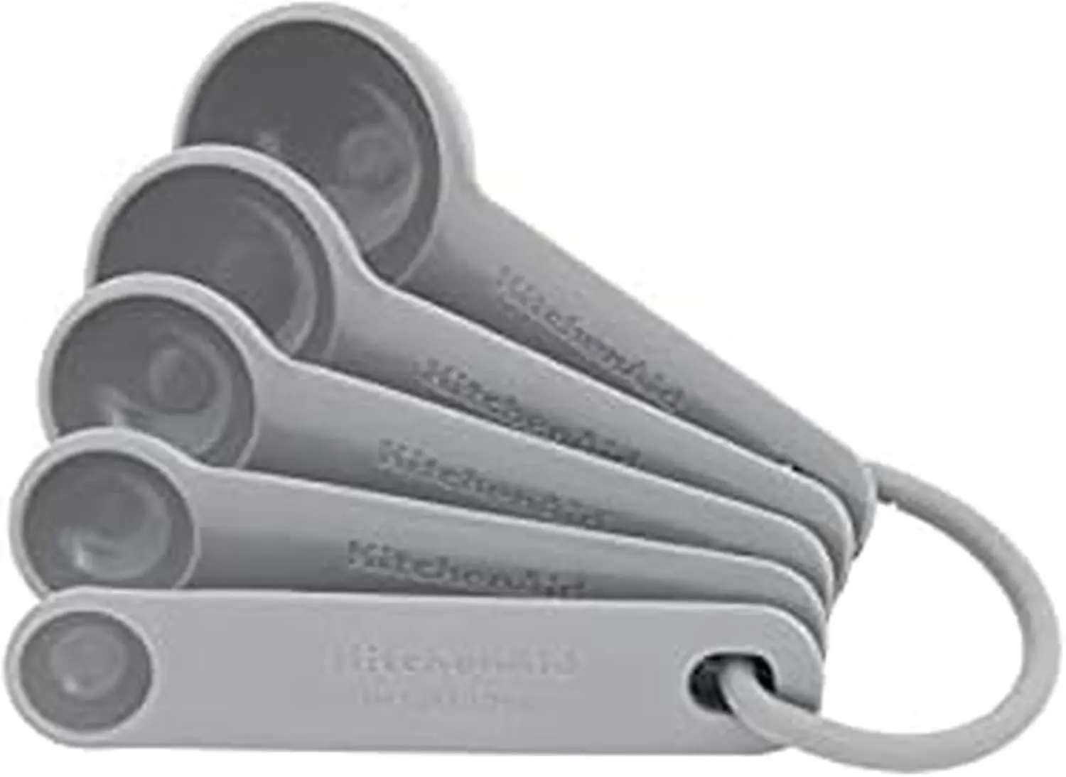 

5-Piece Stainless Steel Measuring Spoon Set for Baking & Cooking - Gray