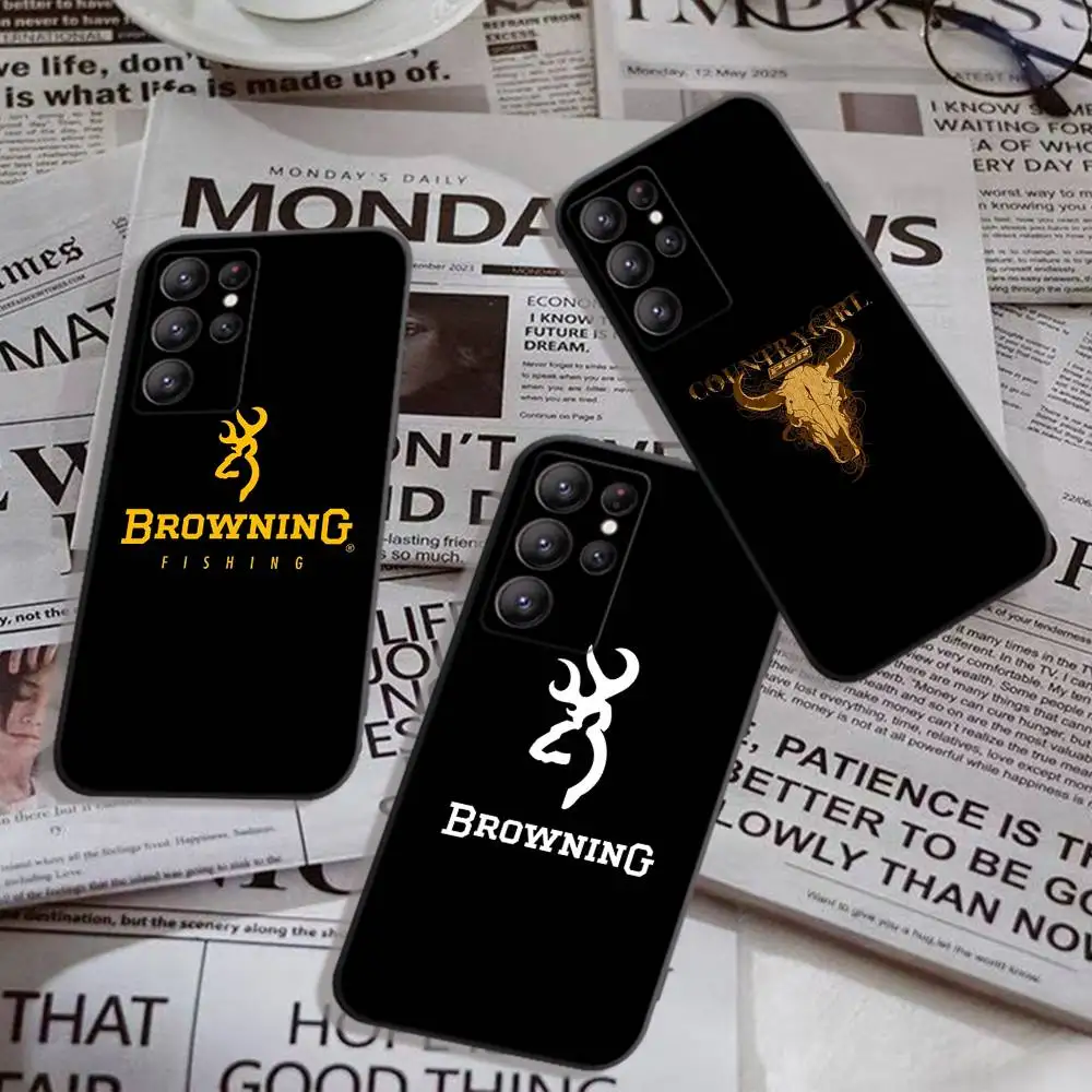 Cool B-BrowningS Huntings Phone Case For Samsung S 24 fe 25 Ultra plus 20 lite 21 30 22 23 24 22 Ultra 5G Fundas