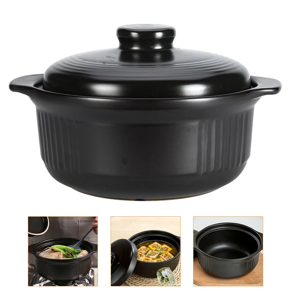 

Ceramic Casserole Pot Nonstick Smooth Glaze Stew Rice Noodles Cooking Kitchen Cookware Ceramic Pot Kitchen Casserole