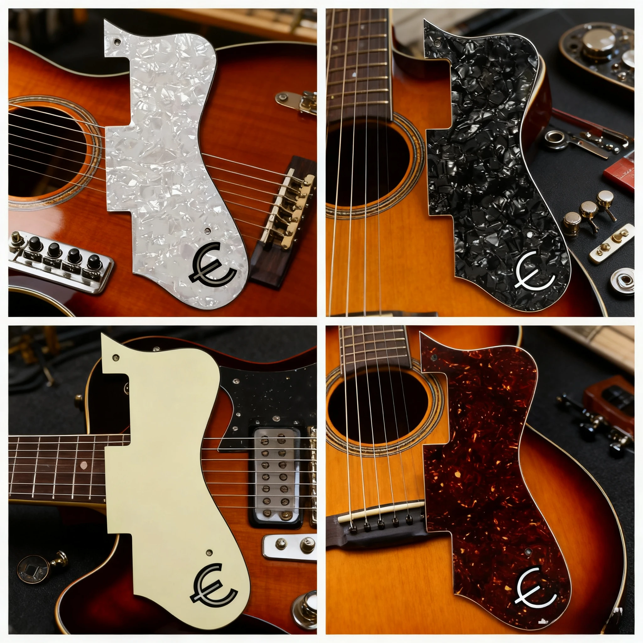 Golpeador de 3 capas con logotipo para Gibson ES-335 y ES-339 – Placa rascadora