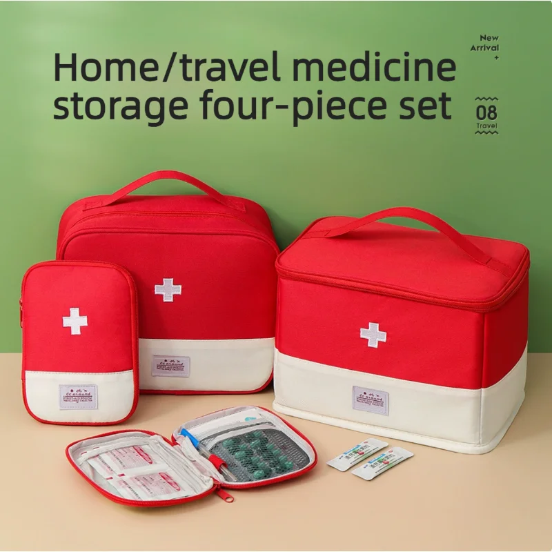 Large Capacity Medicine Bag Travel Portable Medical Bag Home Medicine Storage Bag Set Portable Outdoor First Aid Kit 1pc