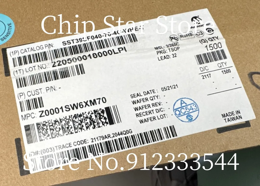 5-100pcs  SST39SF040-70-4C-WHE SST39SF040 TSOP32 Flash Memory Parallel NOR 100%New And Original