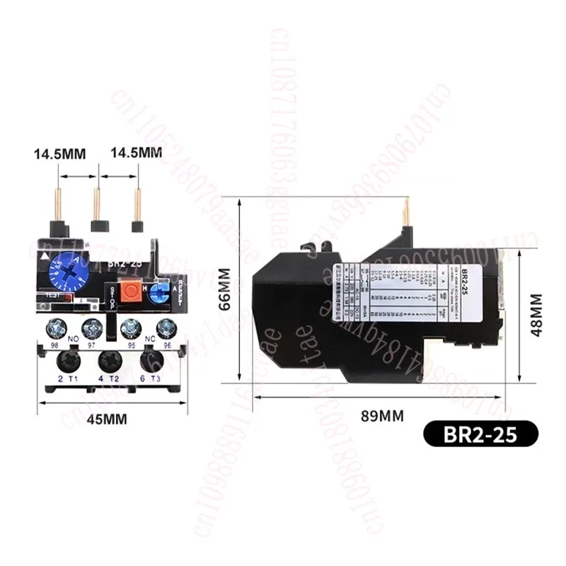B-R2-25 Thermal Overload Relay Thermal Relay Thermal Overload Protection