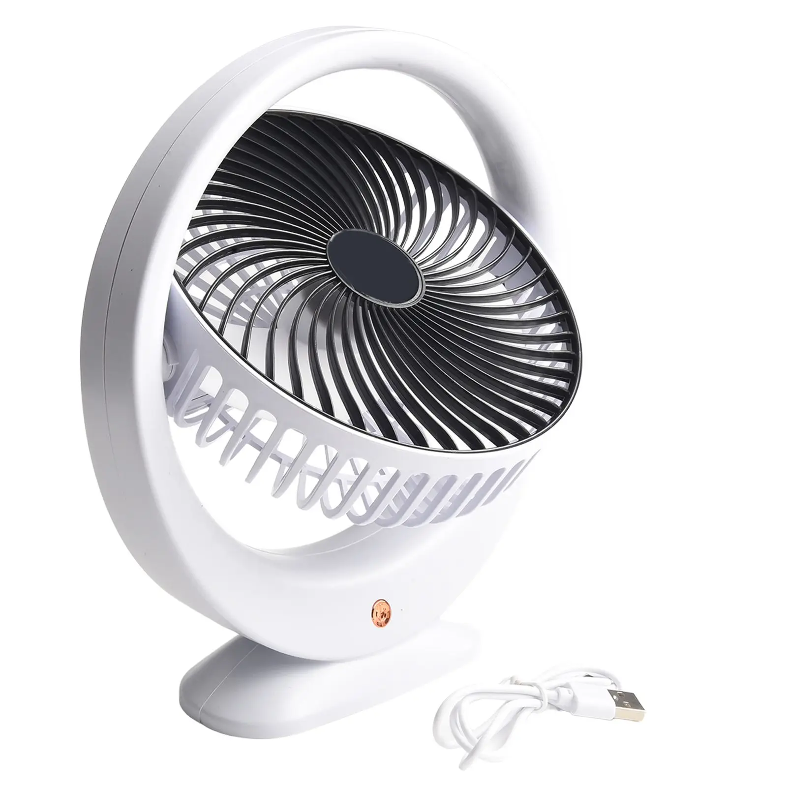 Compact USB Fan for Desktop with Strong Wind and Quiet Operation Suitable for Student Dormitory and Office Use Rechargeable