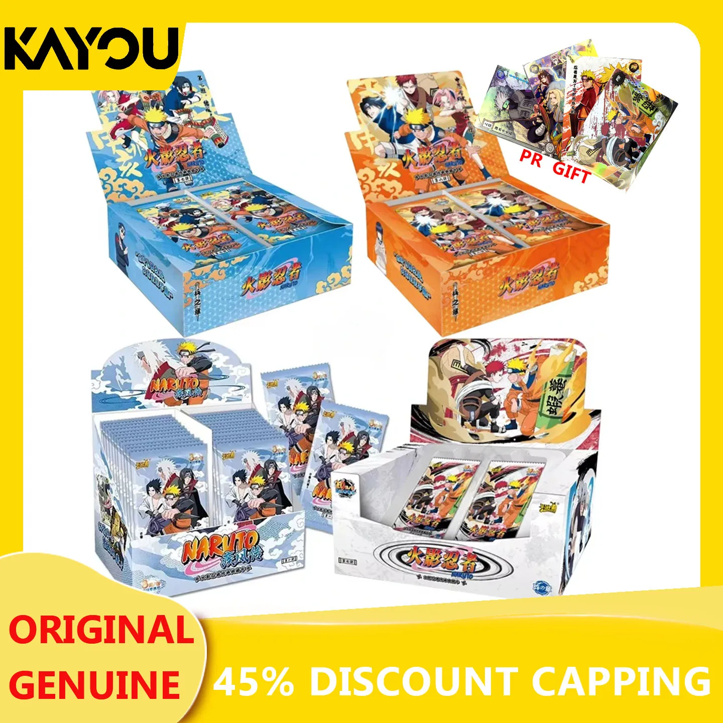 

Kayou Genuine Naruto Cards Booster Pack Sasuke Flash Collection Card Anime Figure Toy Gift For Kids Birthday Christmas