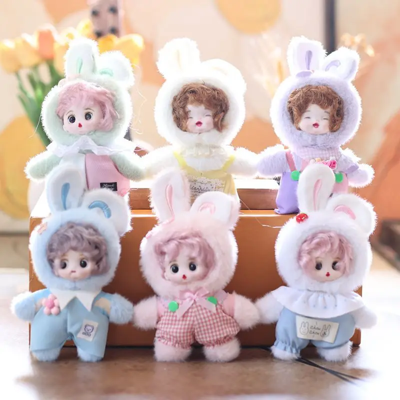 الفينيل وجه دمية أرنب ألعاب من نسيج مخملي دمية سيليكون حقيبة قلادة المفاتيح دمية دمية #1