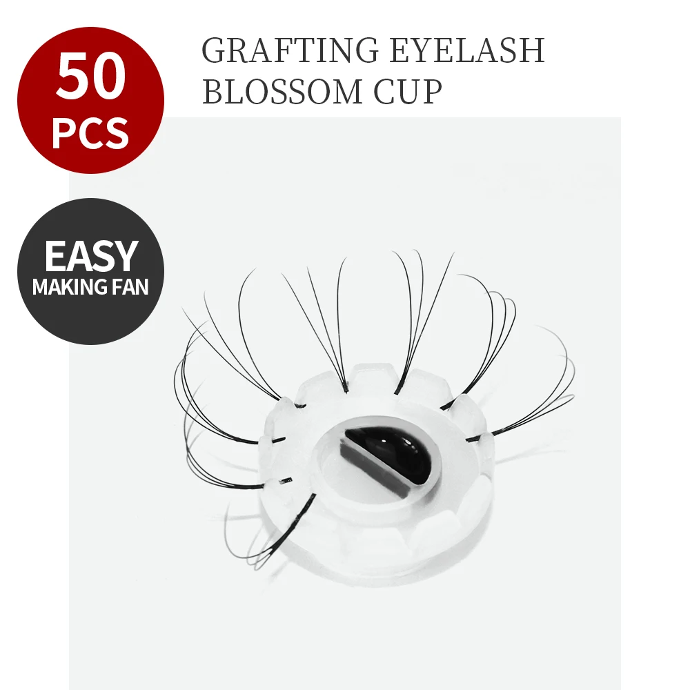 100Pcs Grafting Eyelashes Blooming Cup Eyelash Extension Adhesive Stand Lash Glue Lift Cups Makeup Tools
