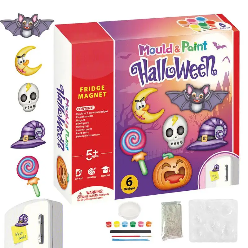 Halloween Crafts For Kids To Paint Bat Mold Halloween Ready To Paint Your Statues Paintable Figurines Kit Crafts With Magnet For