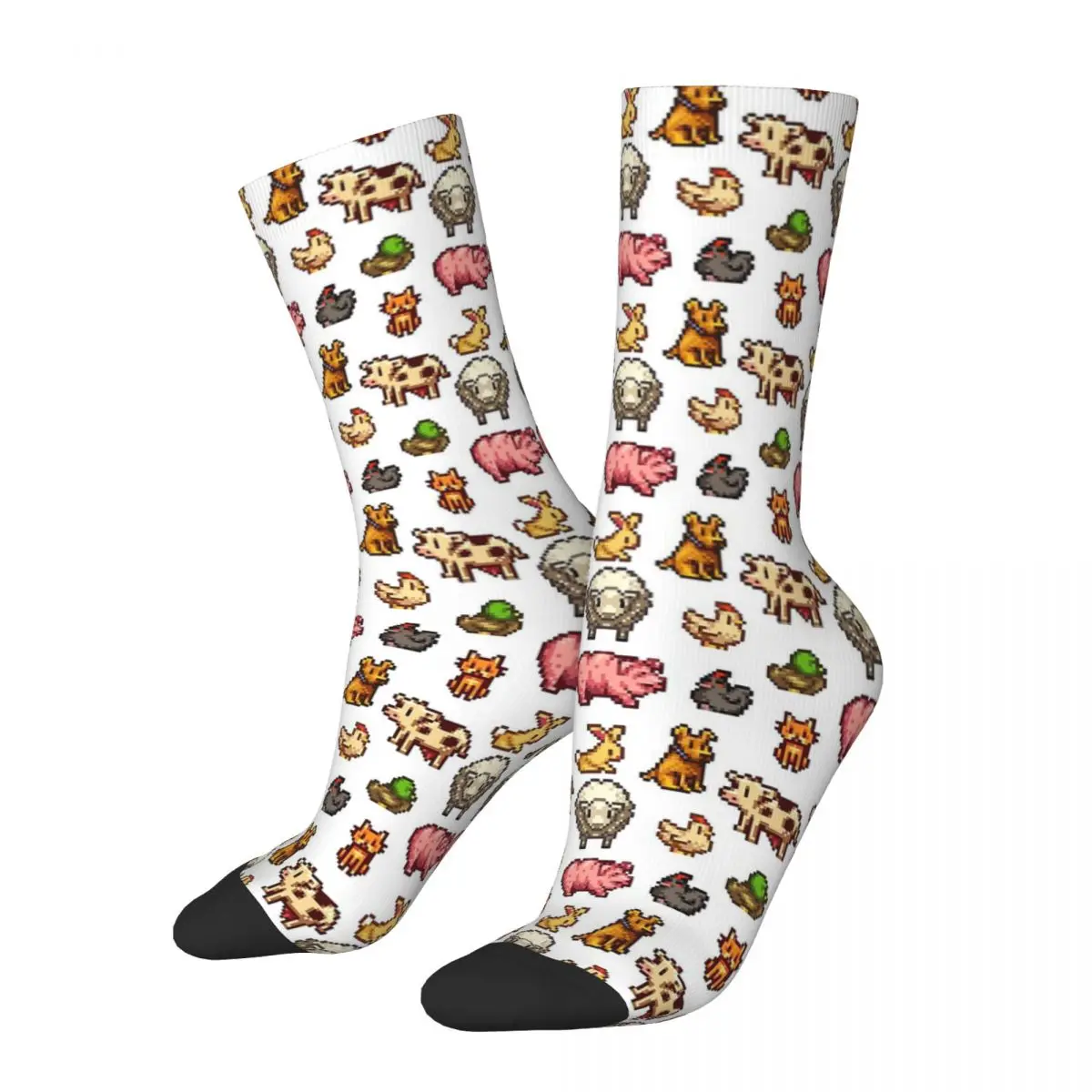 

Stardew Valley Animals Nostalgia of the 1980s Unisex Winter Socks Running Happy Socks Street Style Crazy Sock