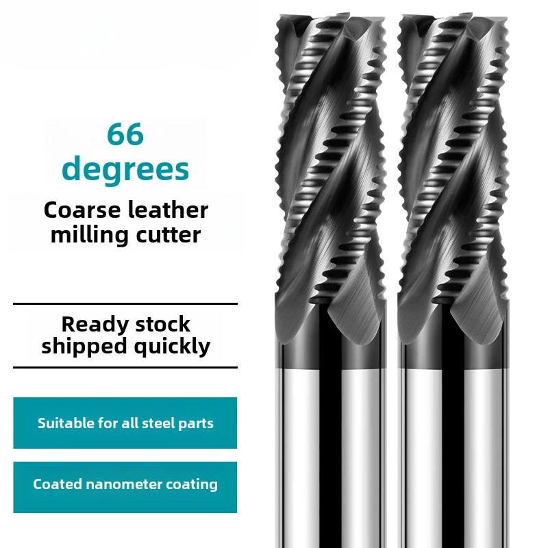 

BIESUO 3/4 Flutes Tungsten Steel Carbide Nano Coating Wave Blade Roughing Milling Cutter CNC Machining Endmill