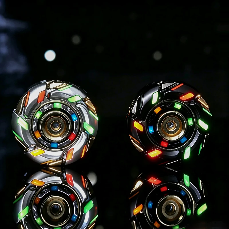 Luminous Deformation Mecha Fidget Spinner EDC Hand Spinner Magnetic Metal Fidget ADHD Tool Office Fidget Spinning Toy Gifts