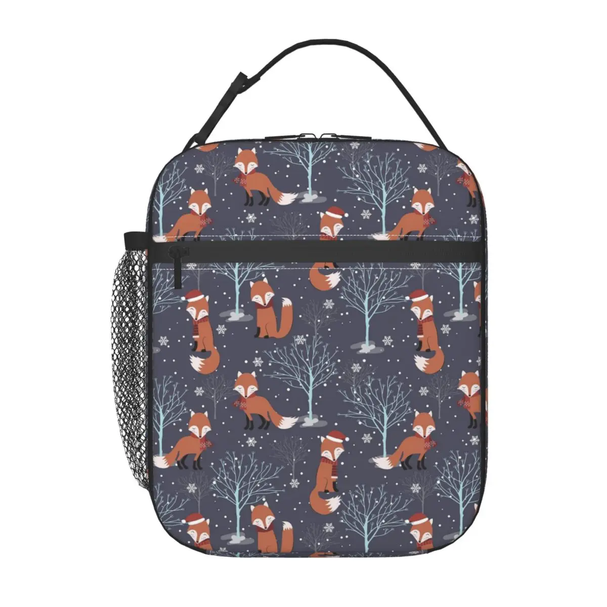 

Симпатичная термосумка для обеда с рисунком лисы и леса для женщин и детей, портативная термосумка для еды, термосумка-тоут