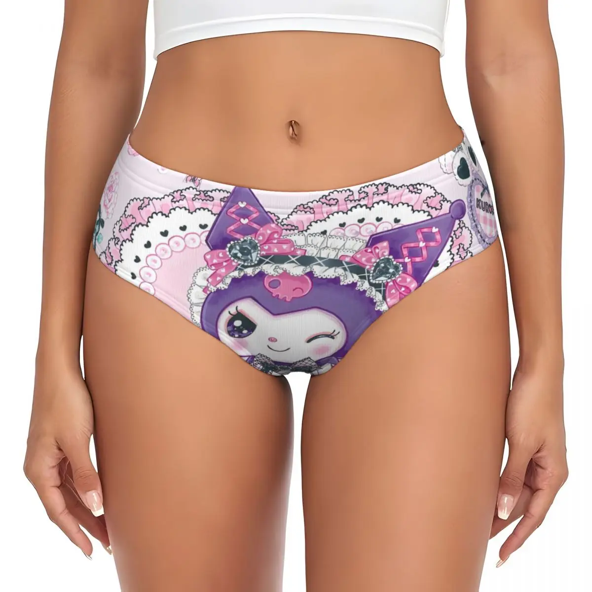Женские трусики Kuromi с героями мультфильмов Kawaii на заказ, женское дышащее горячее нижнее белье, трусы