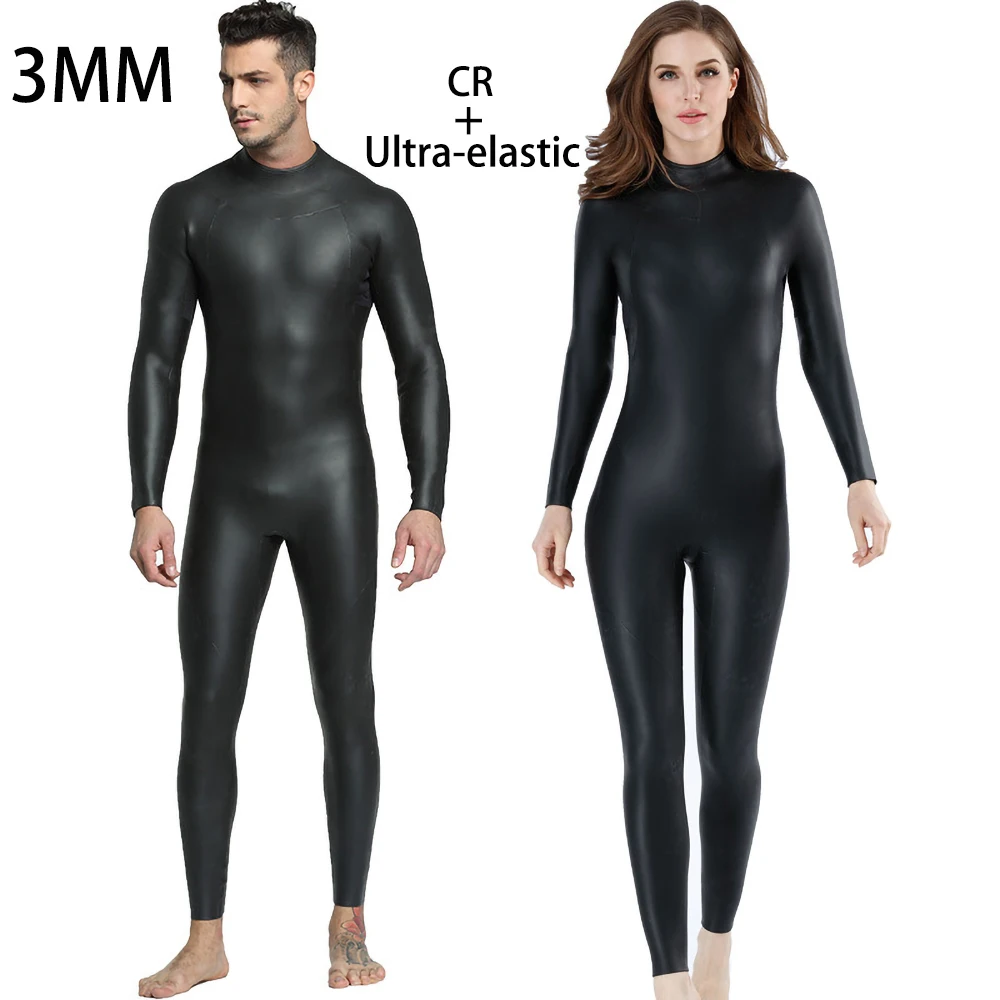 

Mens Women Triathlon Wetsuit Ultra Elastic Wetsuits Full Wetsuit Water 3mm CR Neoprene Surfing Swimming Suits