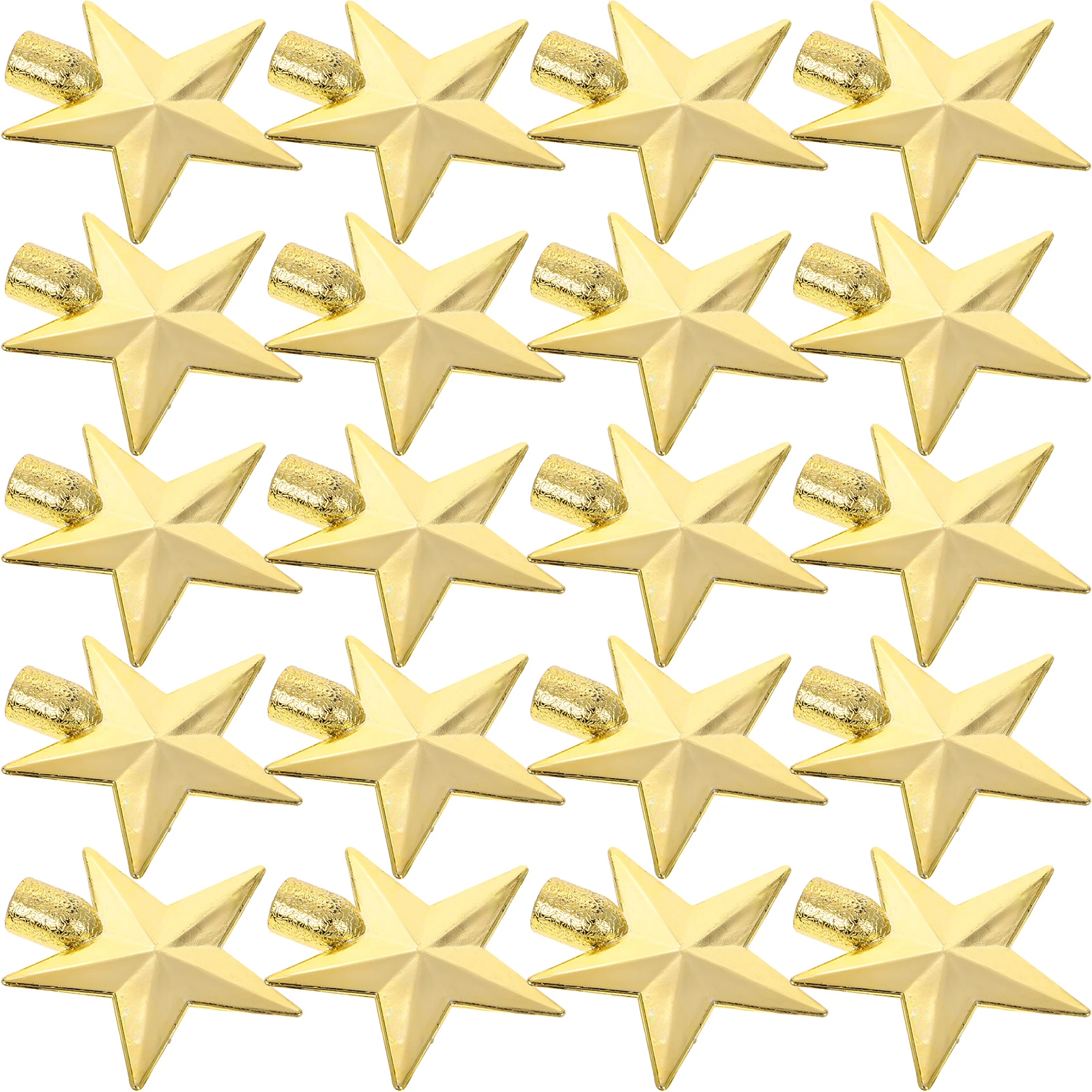 

20pcs Vintage Star Tree Topper for Christmas Decorations Xmas Tree Ornament Mini Table Top Holiday Party Favors Home Decor