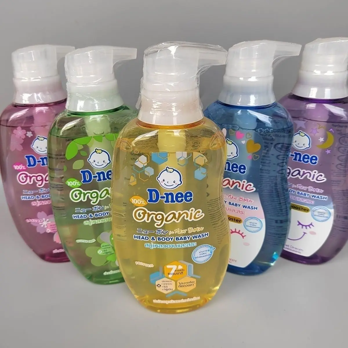 Thailand Dini D-nee Baby 2 in 1 Shampoo Body Wash | Gentle Plant-Based Tear-Free Formula for Kids Mild Moisturizing Cleansing