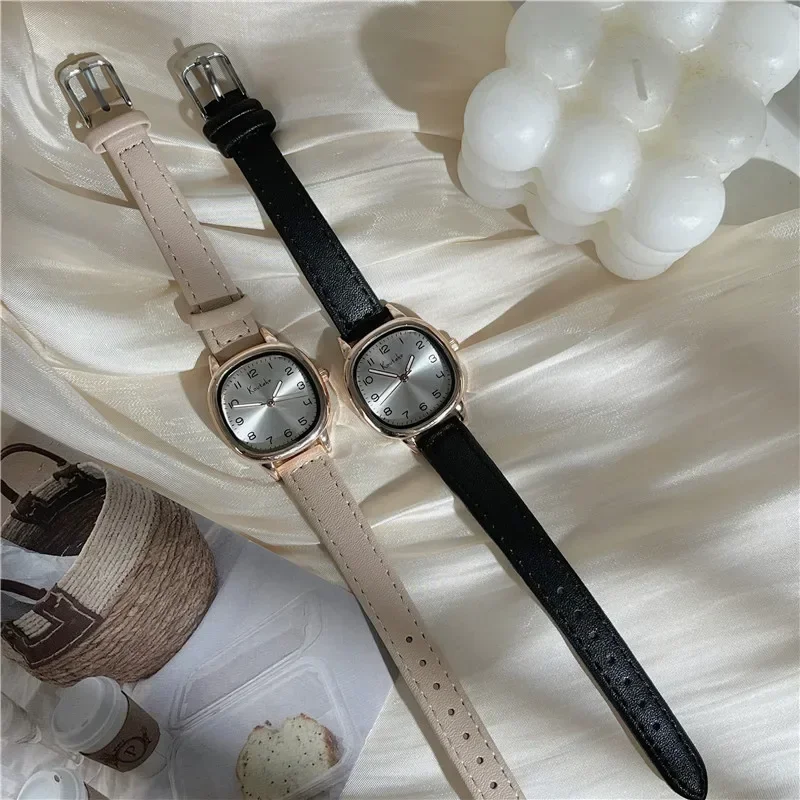 Simple Female Student Art School Style Women Quartz Watch Fashion Leather Strap Wristwatch for Women Reloj Mujer Dropshipping