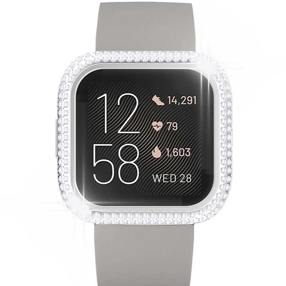 

1 pc Diamond Cover For Smart Watch Protector Hard Pc Material Anti-Scratch Full Protection Case Shiny Design Easy