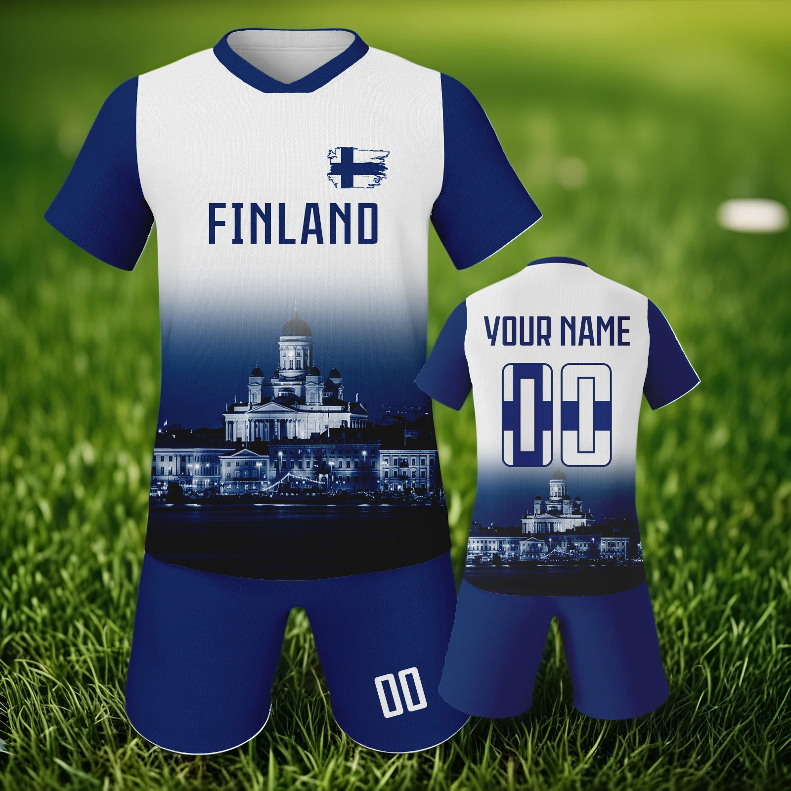 Kits de Football pour enfants, ensembles d'uniformes de Football pour jeunes, nouveaux ensembles de maillots d'équipe personnalisés de finlande, combinaison de sport, vêtements d'entraînement à séchage rapide