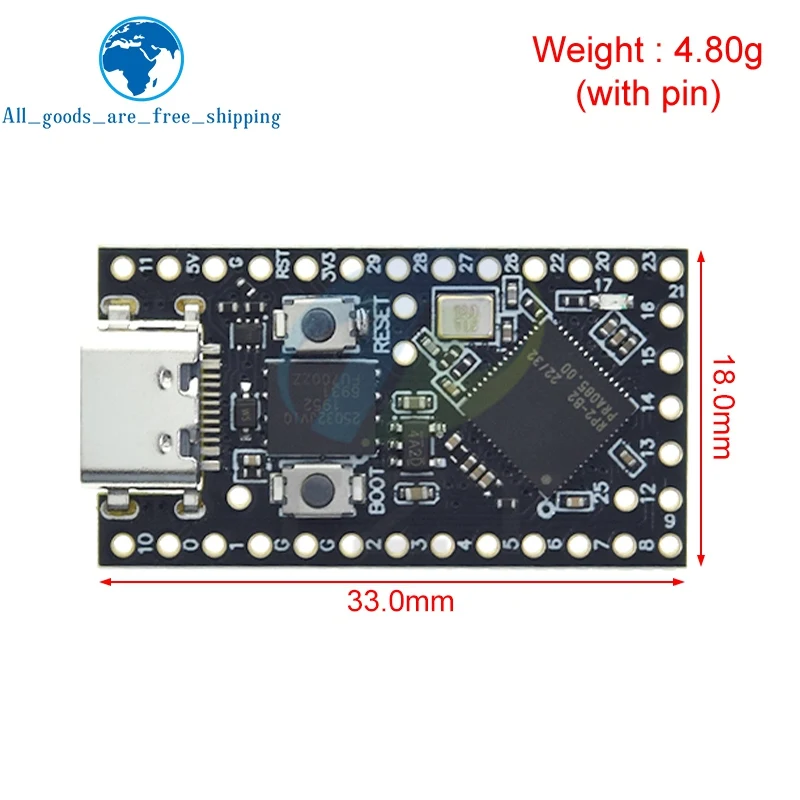 Carte de développement Micro RP2040 Pro, 4 mo, double cœur, prend en charge Mciro Python, Compatible avec Raspberry PI PICO, 1/3 pièces