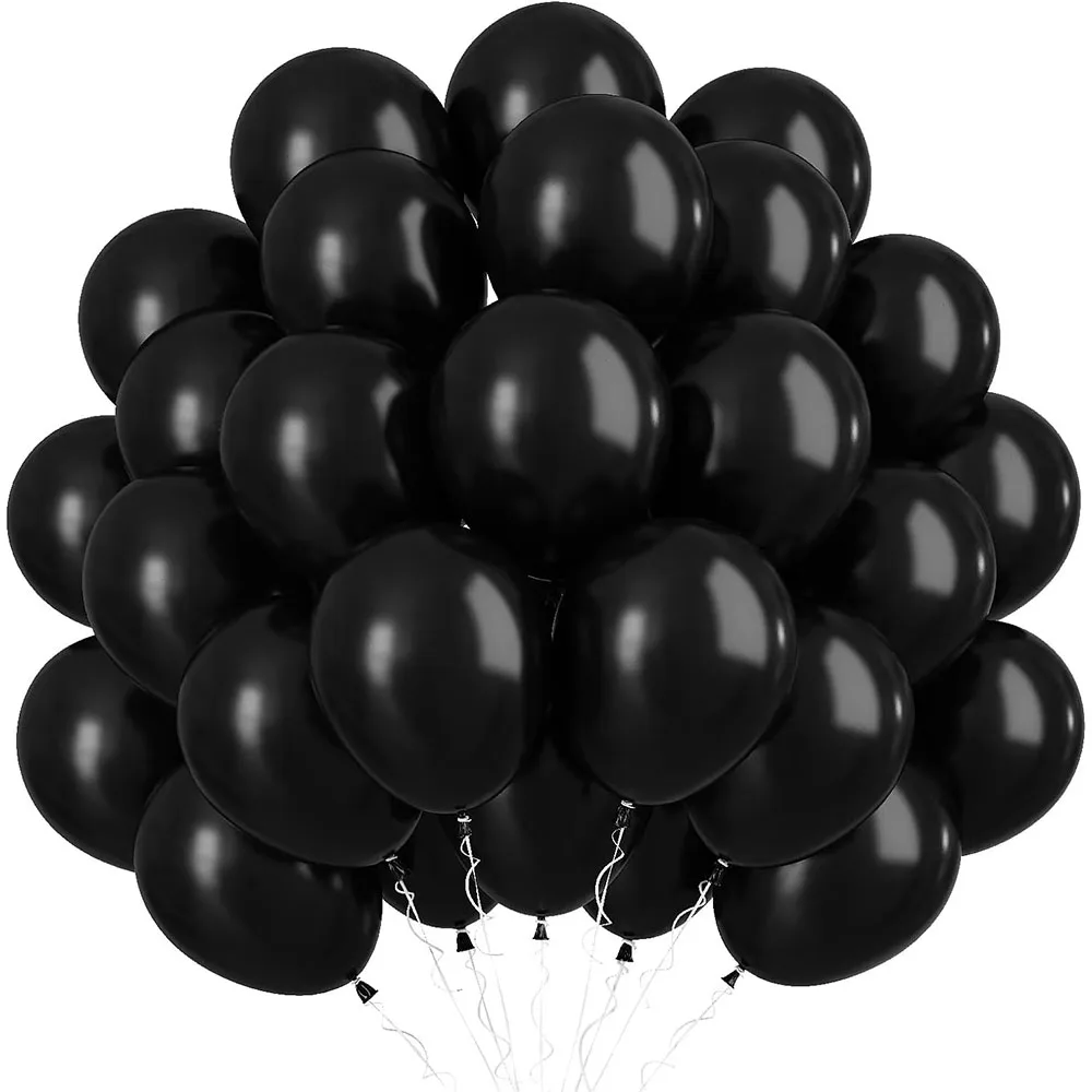 

50pcs 5inch Small Matte Black Latex Balloons For Birthday Party Decorations DIY Wedding Halloween Graduation Ceremony