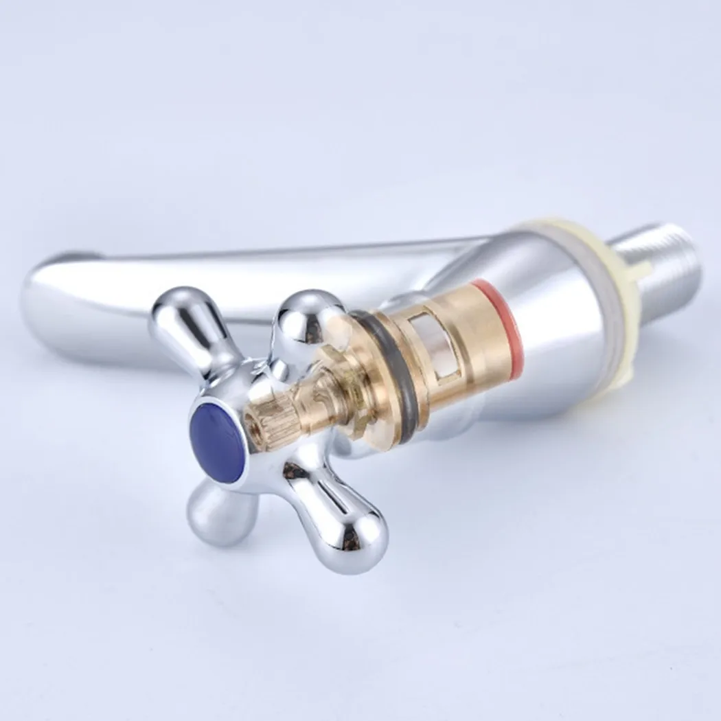 Practical High Quality Hot Basin Tap Water Faucet 12cm Accessories Bathroom Chrome Cold Taps Knobs Silver Sink