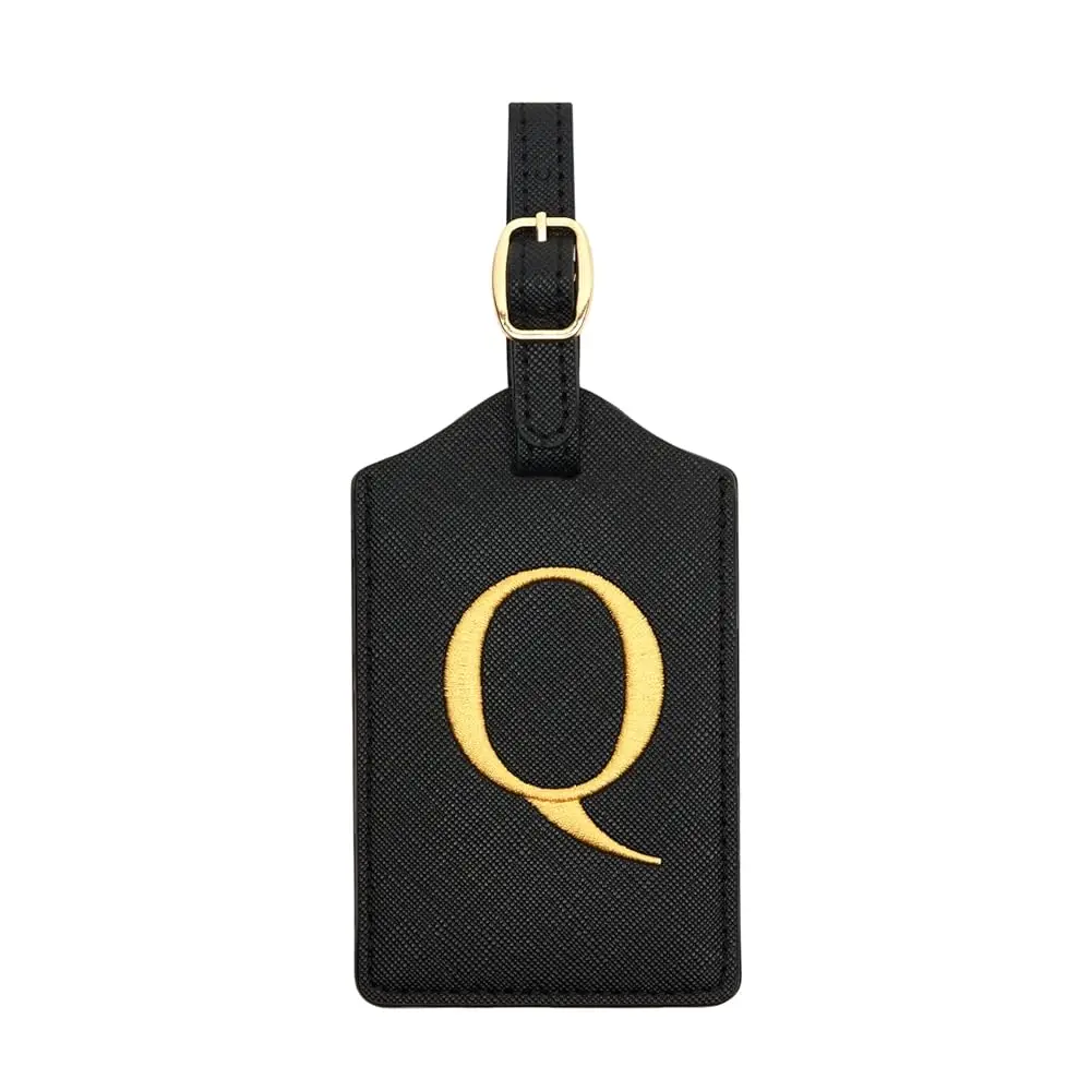 

Luggage Tag PU Leather for Suitcase Baggage Handbag Travel Bag Label Suitcase Tag Label Tag w. Name Card & Privacy Cover (Q)