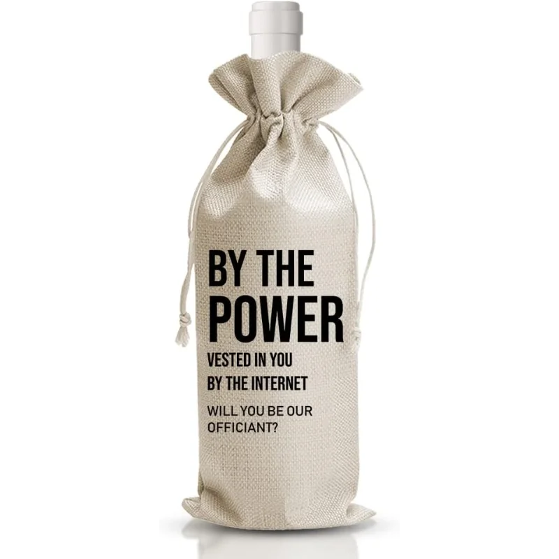 Te será nuestro oficial, regalo de boda, bolsa de vino, compromiso, día de boda, elementos esenciales, regalos de agradecimiento para él, novia oficial para ser