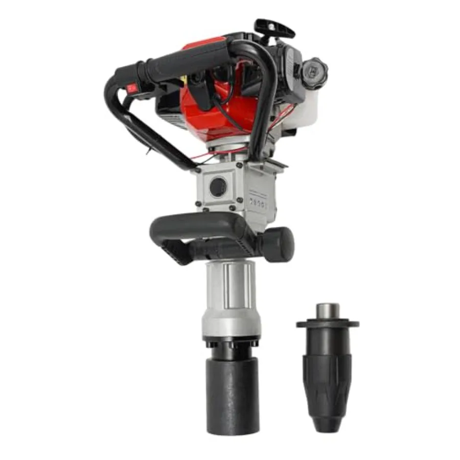 

32.7CC Gas Powered T Post Driver with Conversion Head and Chisel 2 Stroke Single Cylinder Fence Post Hole Digger Post Driver Po