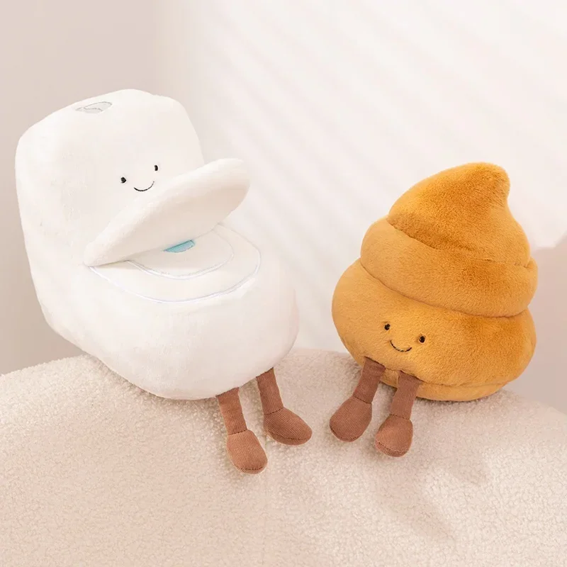 Creative Poop Roll Paper Toilet Cleaner Toilet Plush Toy Poop Stuffed Doll Christma Birthday Gifts Doll Home Decor