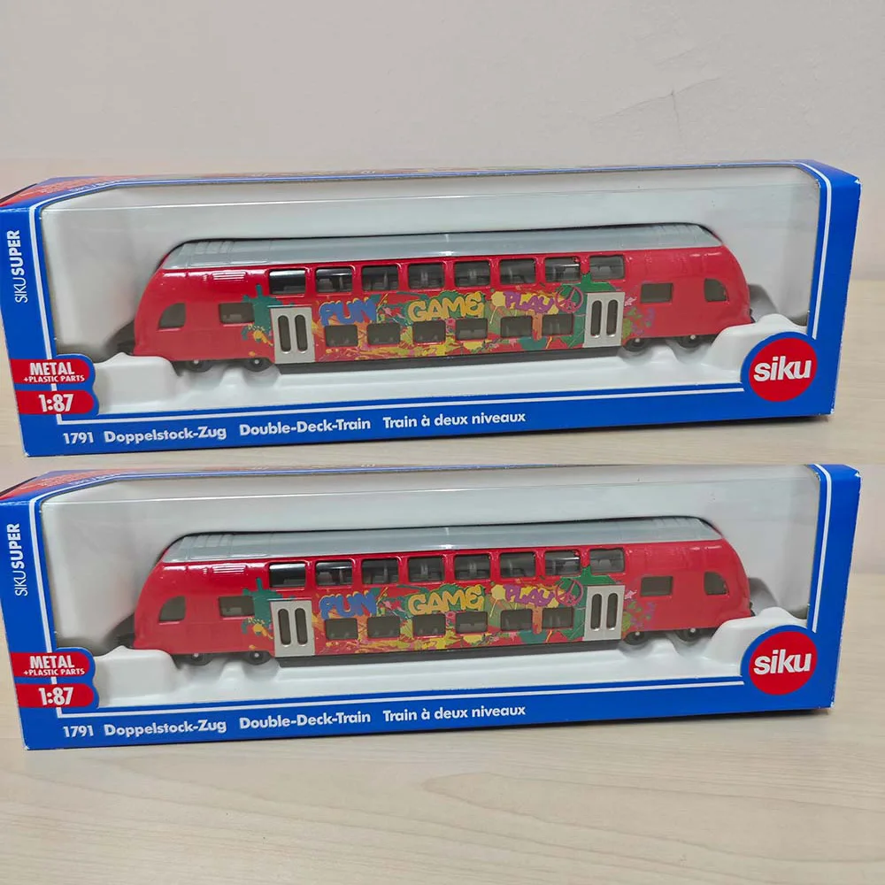 Diecast Alloy 1:87 Scale 1971 Double Decker Tram Train Bus Model Adult Classic Toy Collection Static Display Ornament Gift