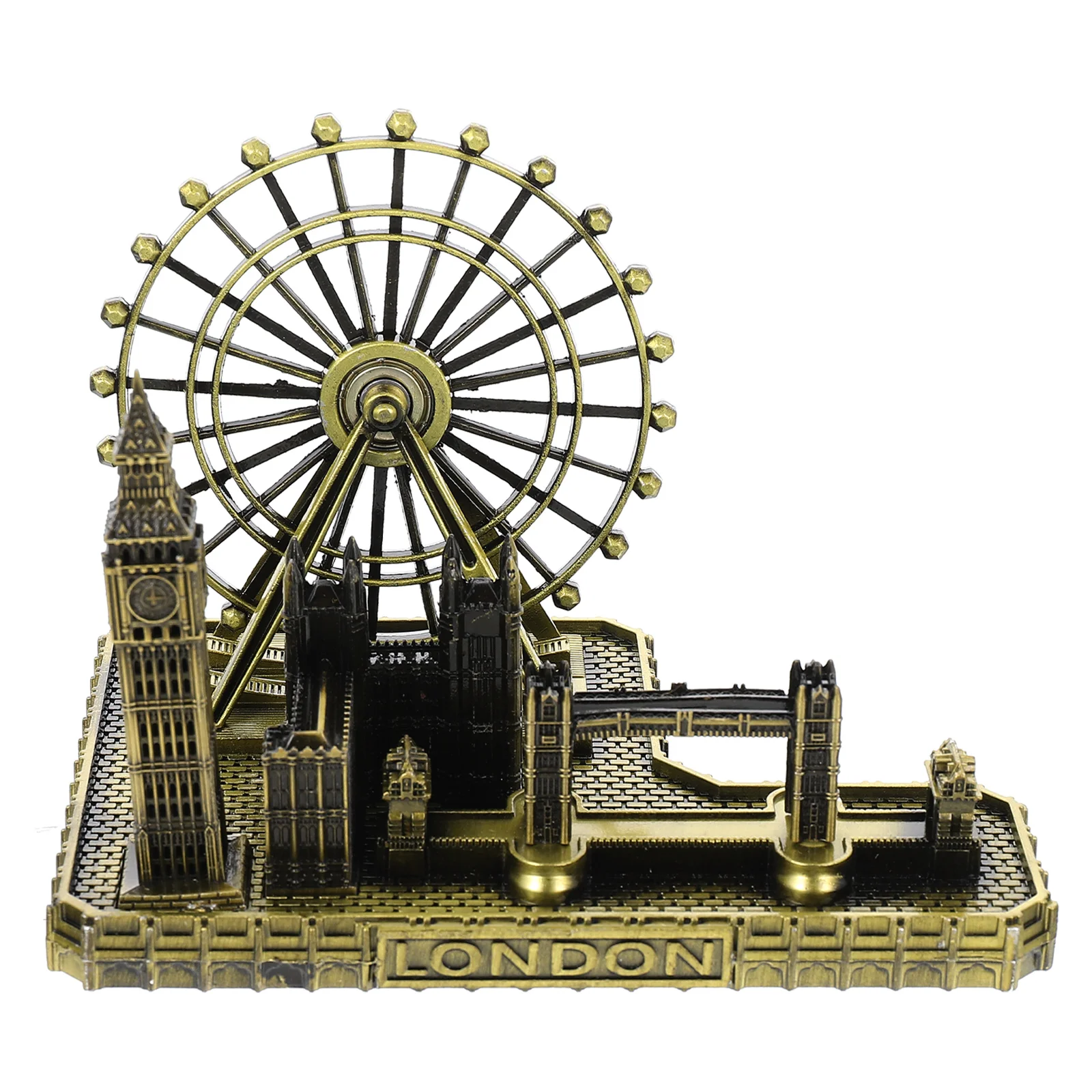 London Model Tower Bridge City Famous Big Ben Buildings Architecture Clock Figurine Statue British Sculpture Souvenir Scene