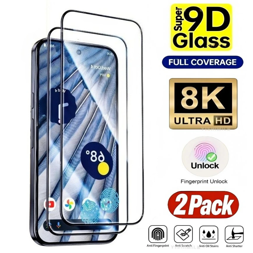 

Защитная пленка для экрана Ultra HD из закаленного стекла, 2 шт., для Google Pixel 10, 9, 8 Pro, 10A, 9A, 8A, 7A, 9, 10 Pro XL, защита от царапин