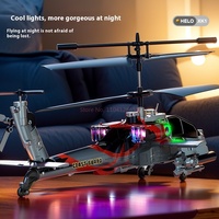 New Remote-Controlled Helicopter Apache Fixed Altitude Fighter Model Airplane Simulation Drone Children'S Boy Toy Birthday Gift