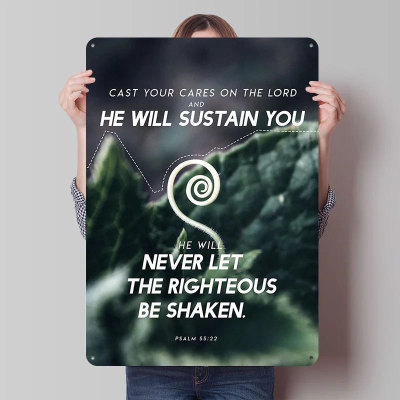 God Will Sustain You Metal Poster Custom Wall Art Retro Vintage Tinplate Signs for Man Cave Gaming Room Decoration Aesthetic