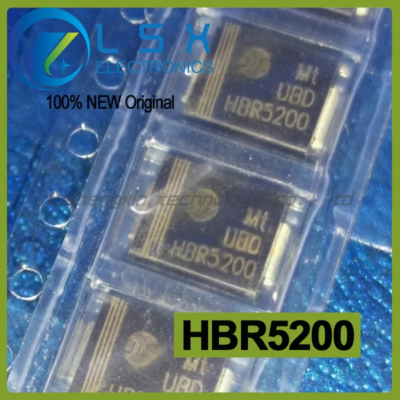 10pcs HBR5200 5A 200V MB520 표면 실장 쇼트키 다이오드 신규 및 기존