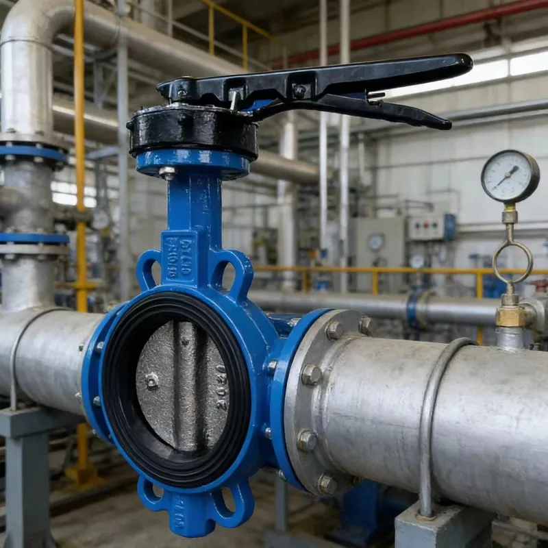 Manual water valve, steel cast iron butterfly valve