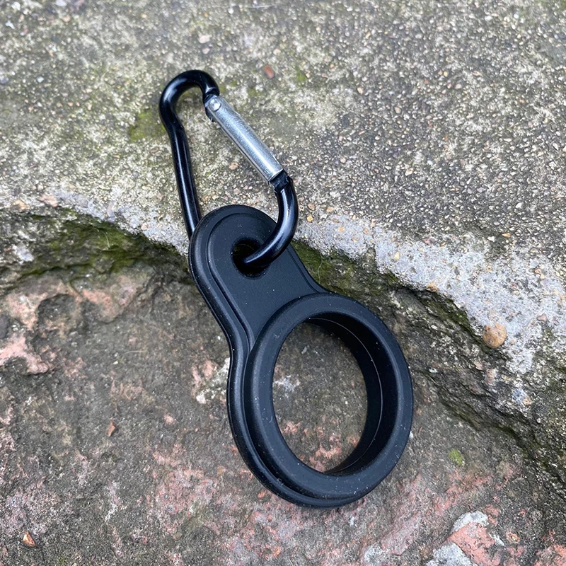 1PCS High Quality Aluminum Sports Kettle Buckle Outdoor Carabiner Water Bottle Holder Rubber Buckles Hook Camping Hiking Tool