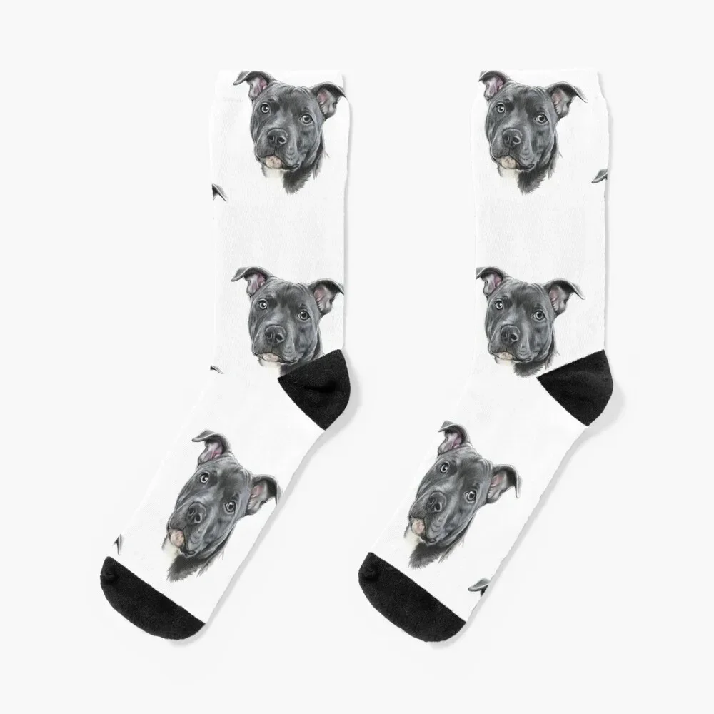 Blue staffy Socks fashionable hiking anti-slip Men's Socks Women's