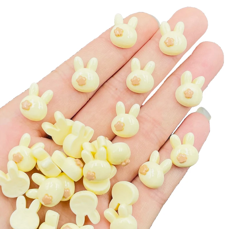 30 Pcs New Cute Mini Cartoon Rabbit Shape Resin Cabochons Scrapbooking DIY Jewelry Craft Decoration Accessories N56