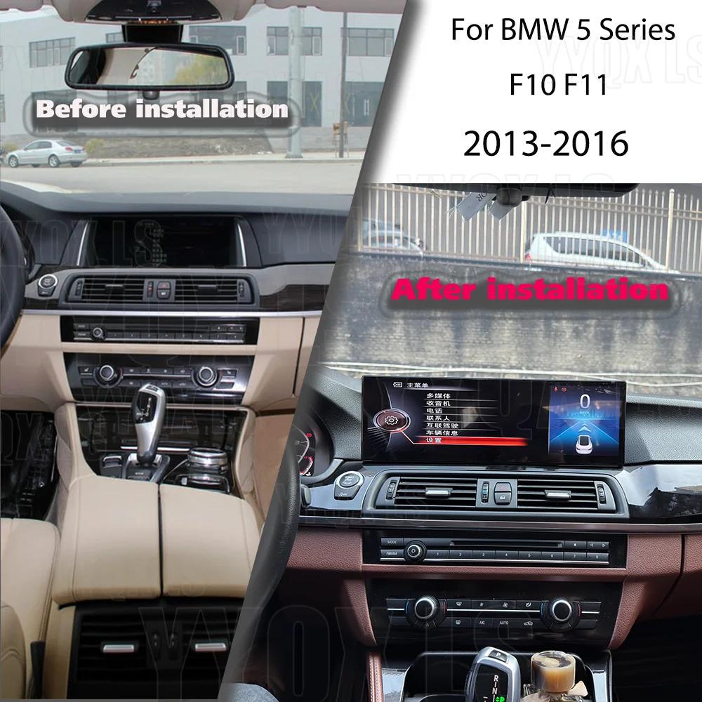 

14,9-дюймовый экран для BMW 5 серии F10 F11 F12 F15 F18 2011-2017 CIC NBT с беспроводным CarPlay, Android Auto, мультимедийный проигрыватель, GPS-навигация