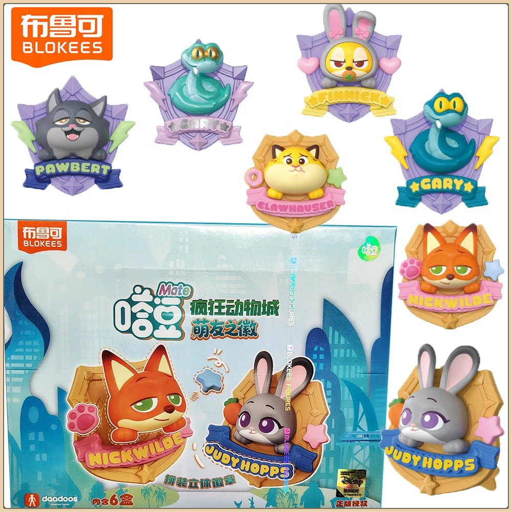 

Original BLOKEES Zootopia 2 Daadoos Mini Blind Box Nick Wilde Clawhauser Cartoon Fashion Backpack Decoration Accessories Gifts