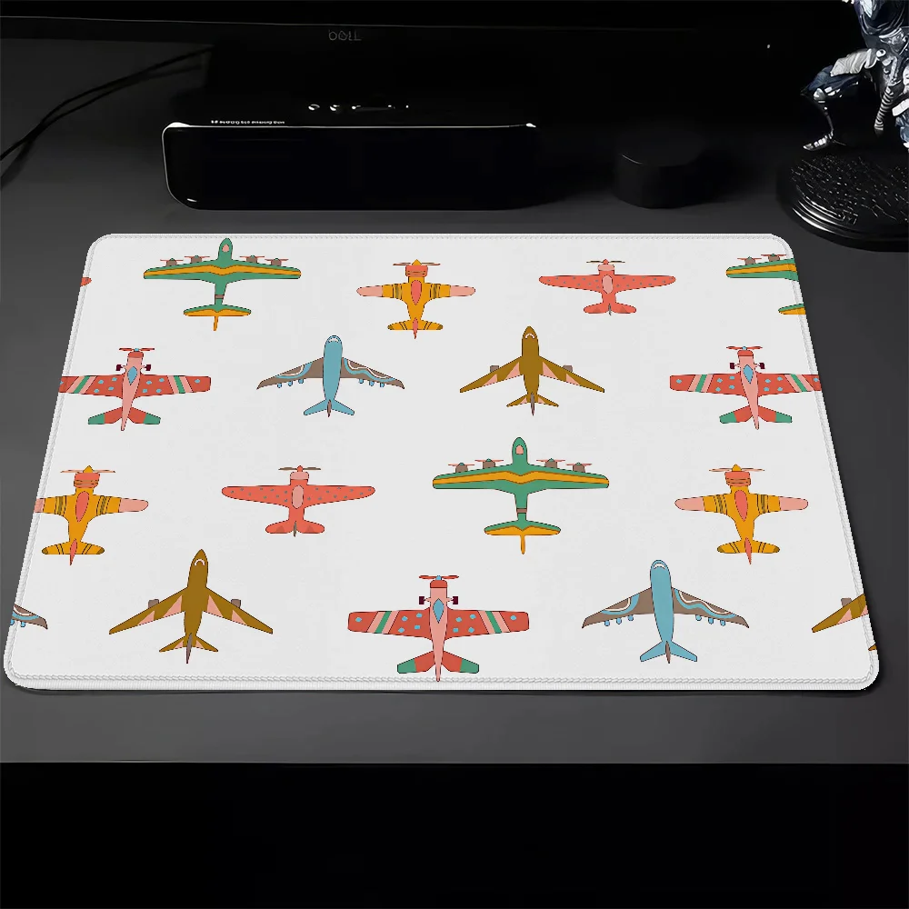 Gaming Pc Accessories Small Vintage Airplanes Thin Keyboard Mat Magic Mouse Mats Pad on the Table Gamer Cabinet Deskmat Mausepad