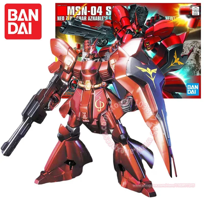 BANDAI MSN-04 SAZABI GUNDAM HG 1/144 Electroplated Version Trendy Figure Action Figures Joints Movable Birthday Gift Assembled