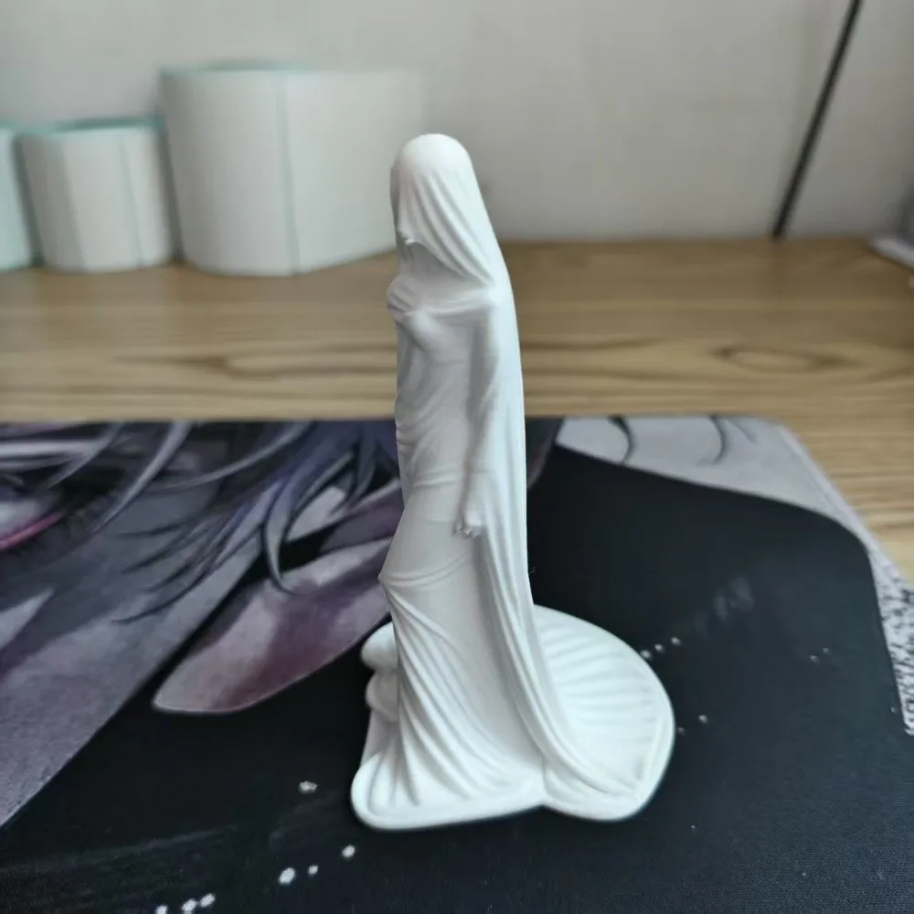 3D Design Masked Lady Figurine Ghost Girl Desktop Ornaments Goddess Sculpture Decoration Character Sculpture Desktop Decoration