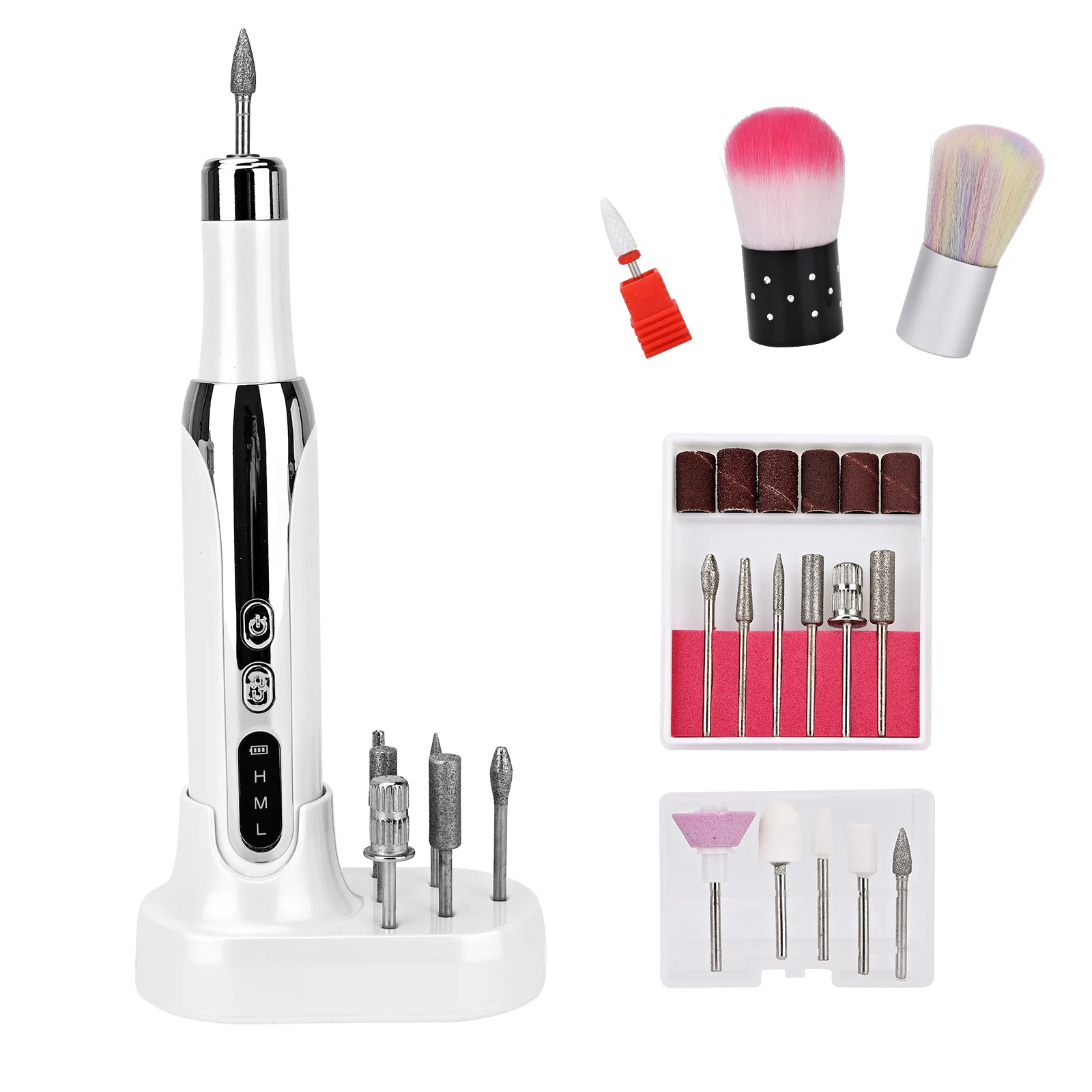 

Nail Instrument Adjustable Speed Polish Nail Quickly Mini Electric Nail Polisher Remove Dead Skin Nail Shaping Nail Thinng