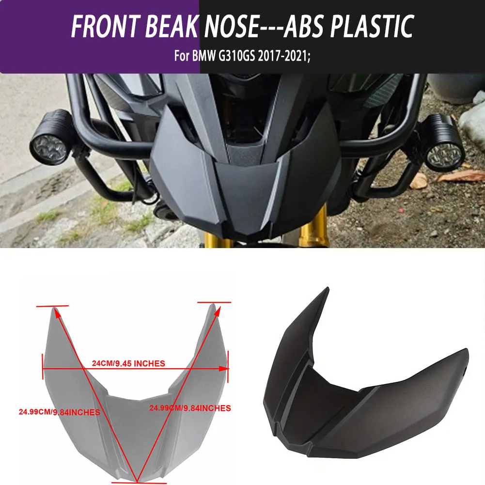 

Motorcycle Part Inlet Wing Lower Lip Wind Wing Fairing Winglets Front Fender Beak Extension Wheel Cover For BMW G310GS 2017-2021