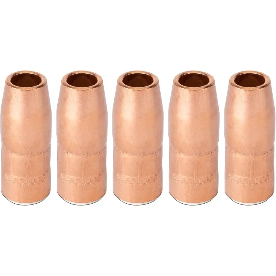 

5PK N-A5800C AccuLock S Nozzle Large 5/8 Bore Flush Design for Miller MDX-250 MIG Gun Compatibility with D-MA250 Diffuser and B