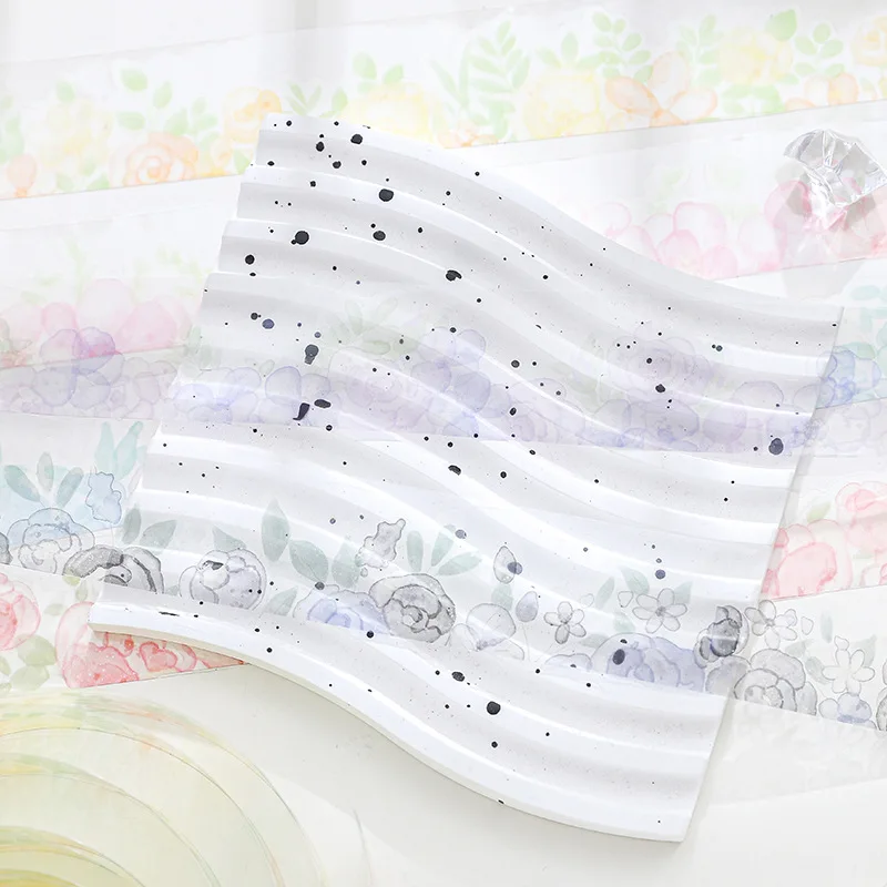 10 قطعة/الوحدة أشرطة لاصقة الزخرفية الملونة زهرة البحر الزخرفية سكرابوكينغ ملصقات الحيوانات الأليفة اليابانية #4