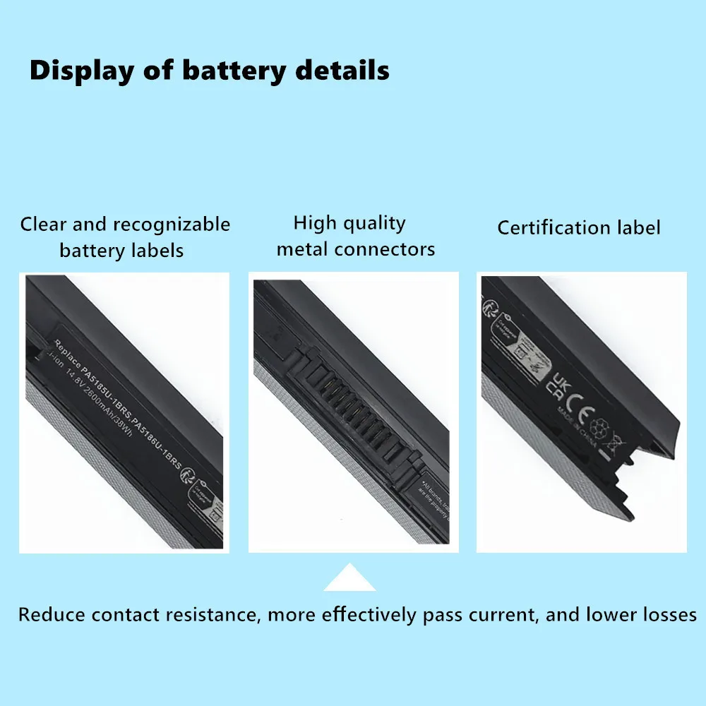PA5185U L50-B C55-B5200 PA5185U-1BRS Laptop Battery PA5186U-1BRS For Toshiba Satellite C50-B-14D L55-B5267